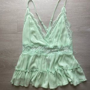 F21 Mint green lace top NWT